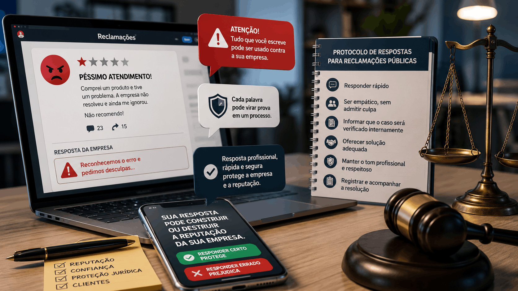 Reclamações Públicas, Como Responder sem Criar um Risco Jurídico